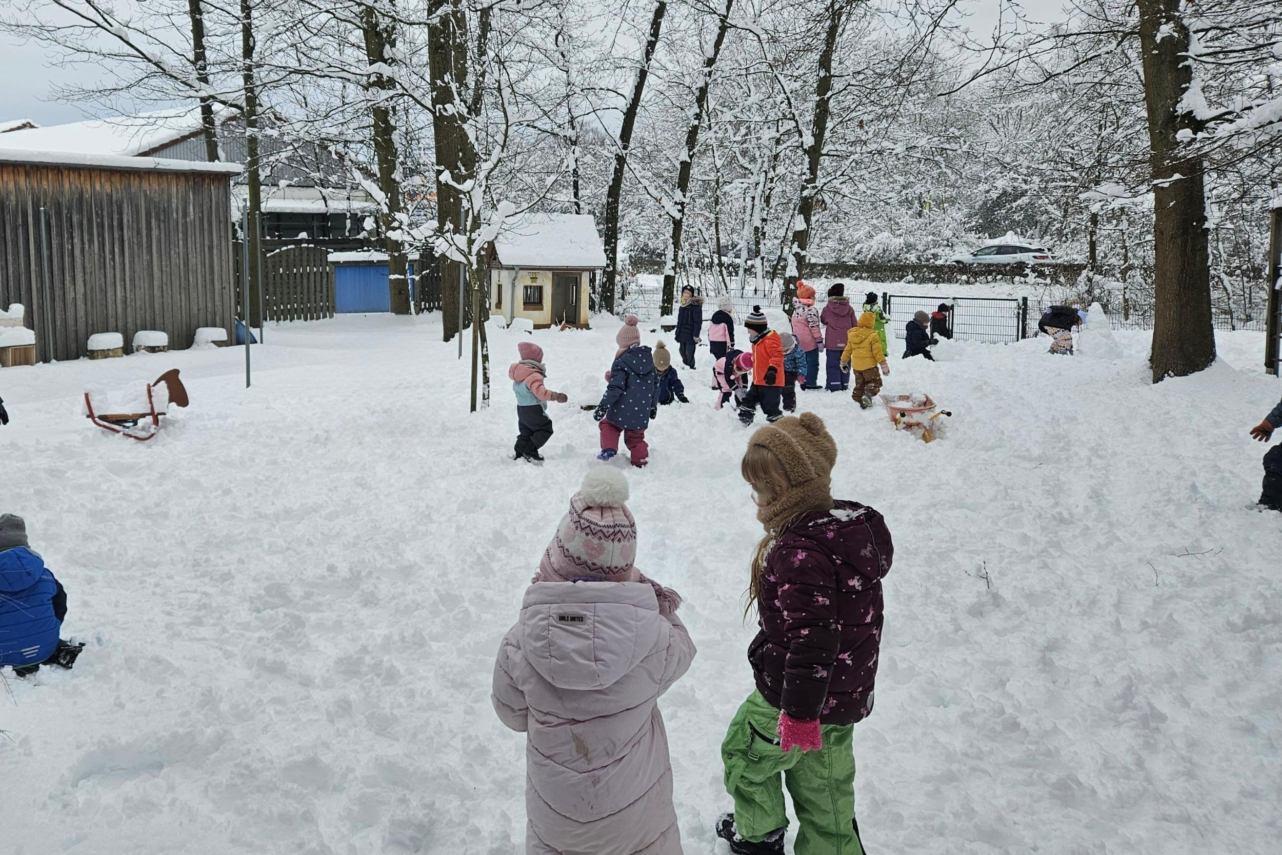 Winterlandschaft im Garten