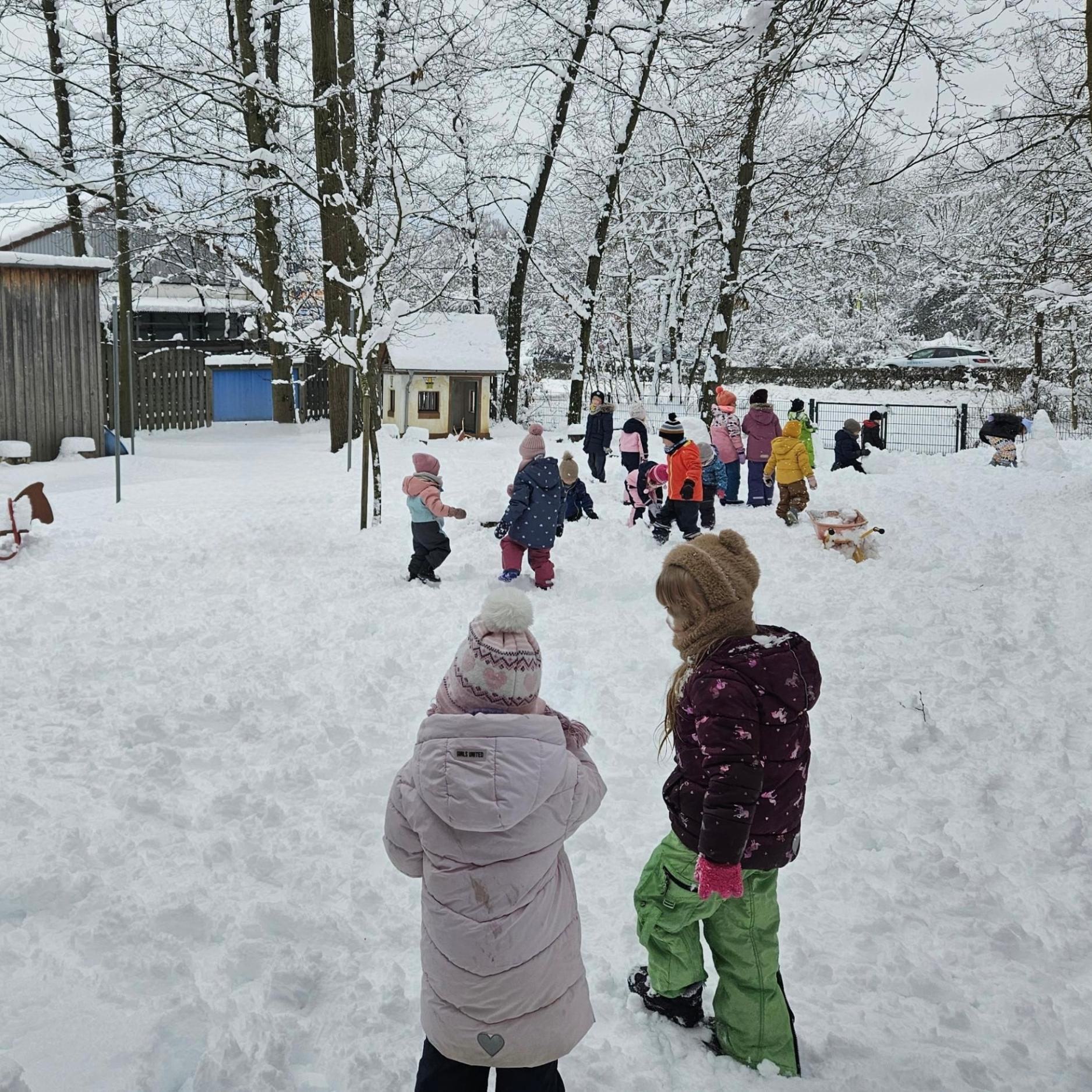 Winterlandschaft im Garten